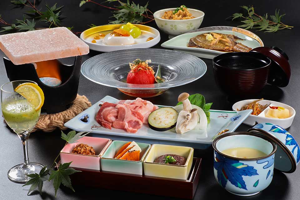 岩塩プレート焼物付きスタンダードコース