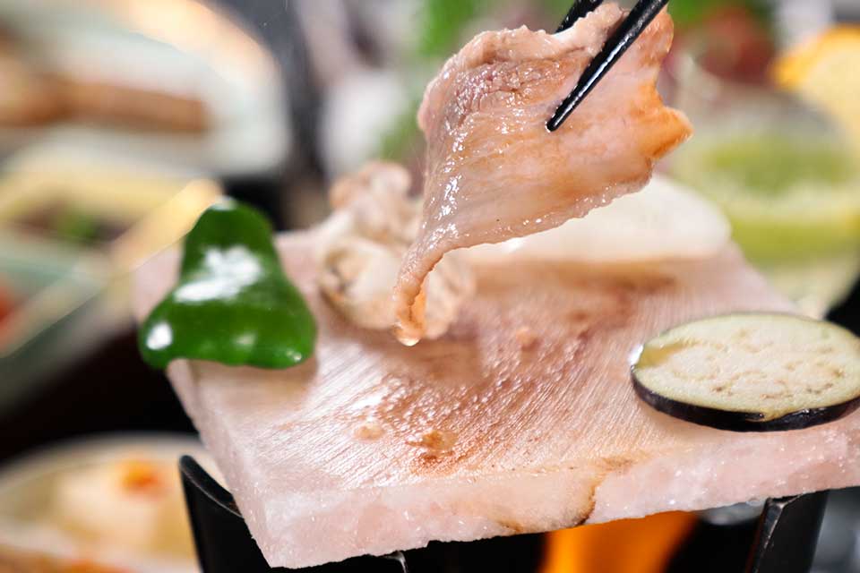 岩塩プレート焼物付きスタンダードコース